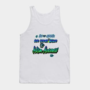 in april we wear blue autism awareness month 2023 Tank Top